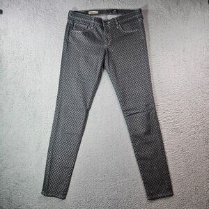 AG Adriano Goldschmied Jeans Women 29‎ Absolute Legging Glitter Geometric Gray